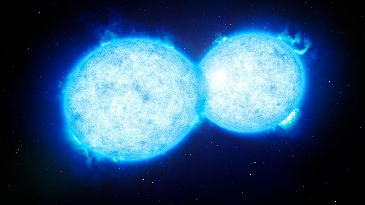 Two stars colliding into each other